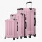 Set valize Bruno Pinky Love S-M-XL cu roți detașabile și încuietori cu cod