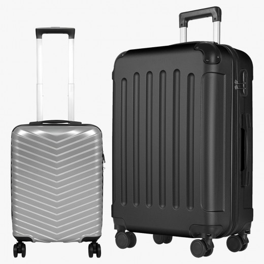 Комплект Чемоданов Dynamic S Mini Silver + Bruno XL Galactic Black