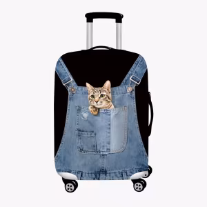 Husa pentru valiza Cat In Blue marimea M 1