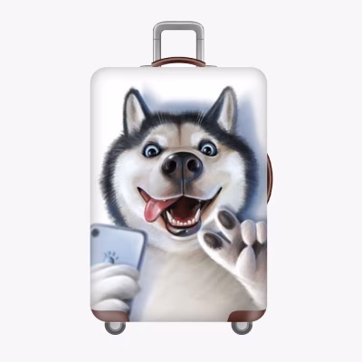 Husa pentru valiza Selfie Husky marimea XL