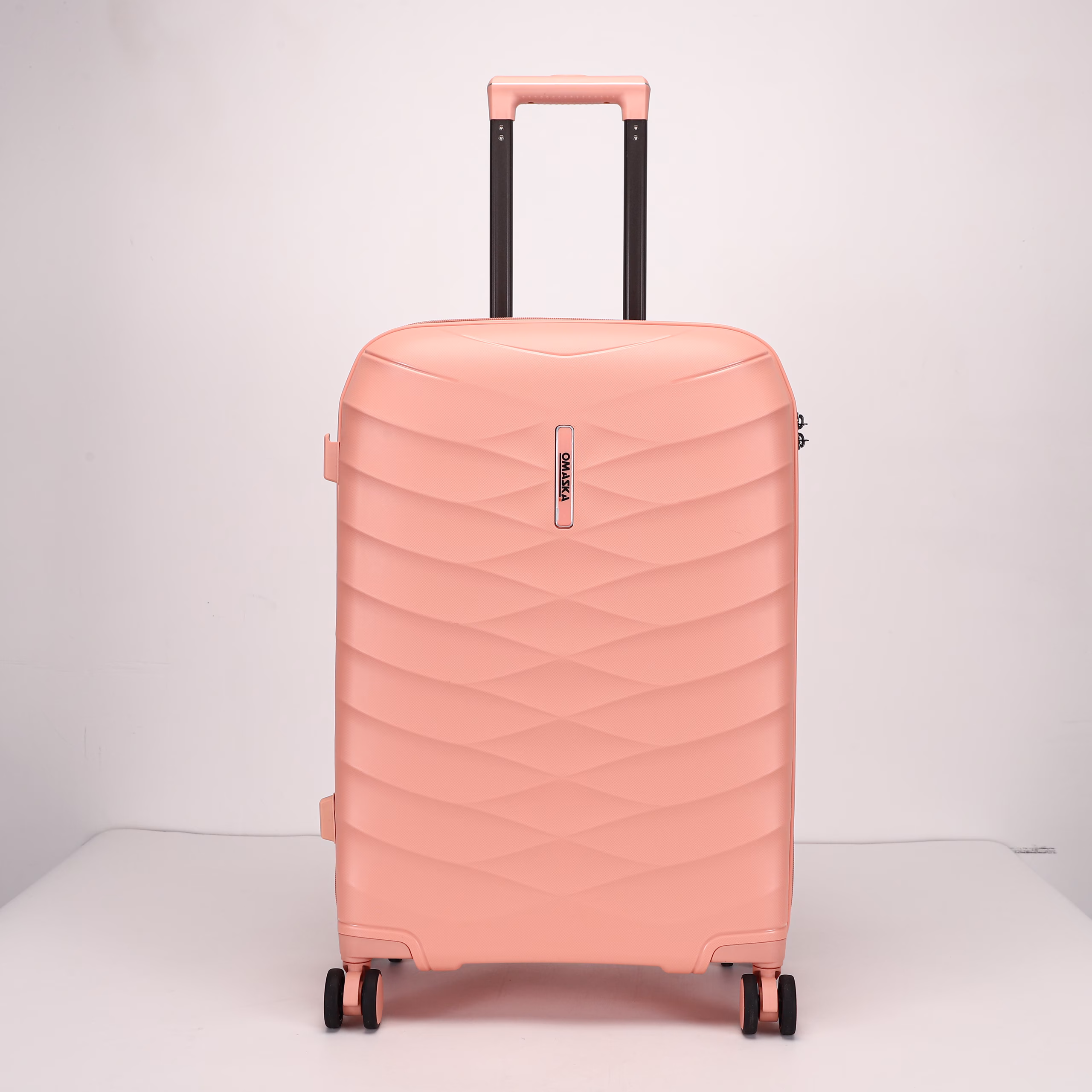 Чемодан Diamond M Coral Pink с расширением 2