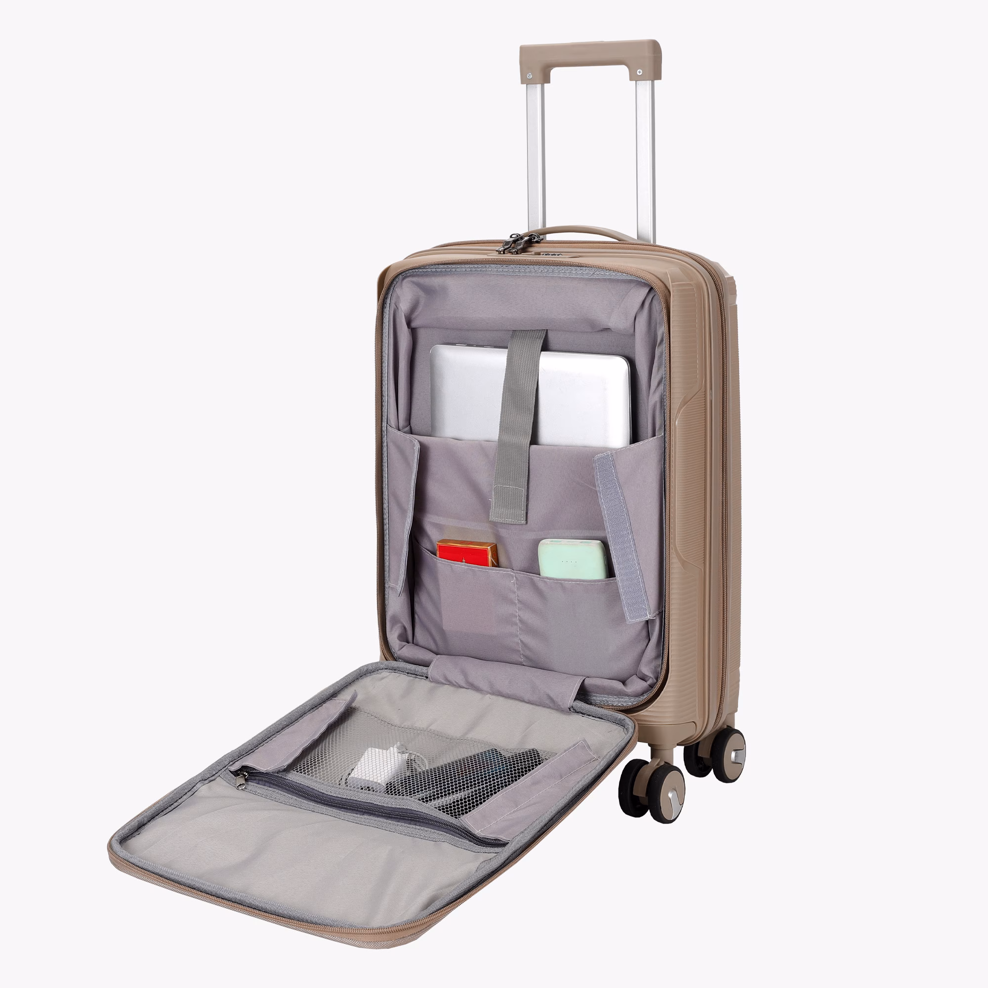 Чемодан Fly S Champagne Front Pocket 7