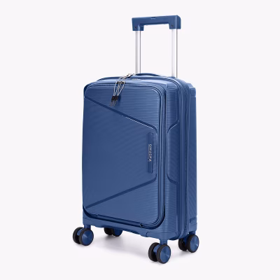 Чемодан Fly S Steel Blue Front Pocket