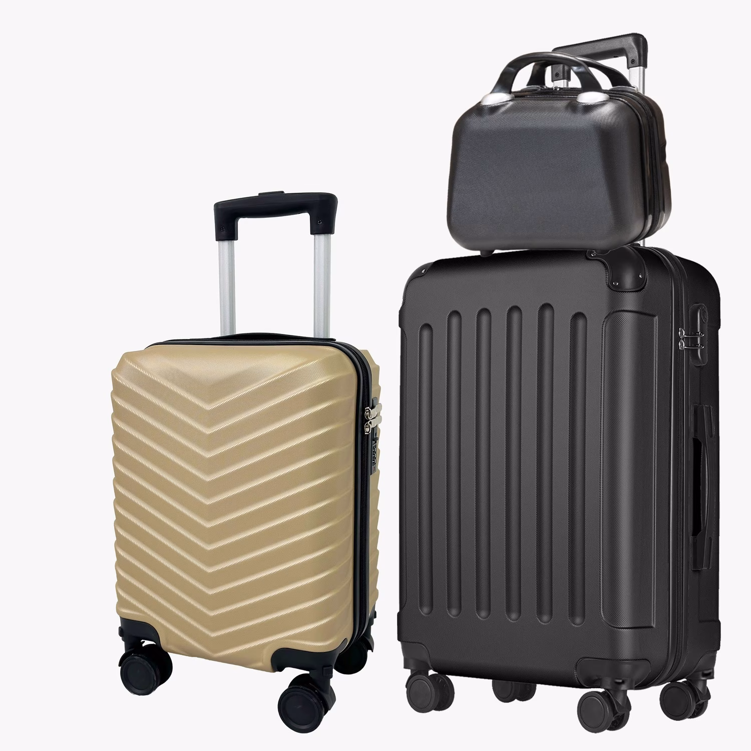 Комплект Чемоданов Dynamic S Mini Gold + Bruno M Plus Galactic Black