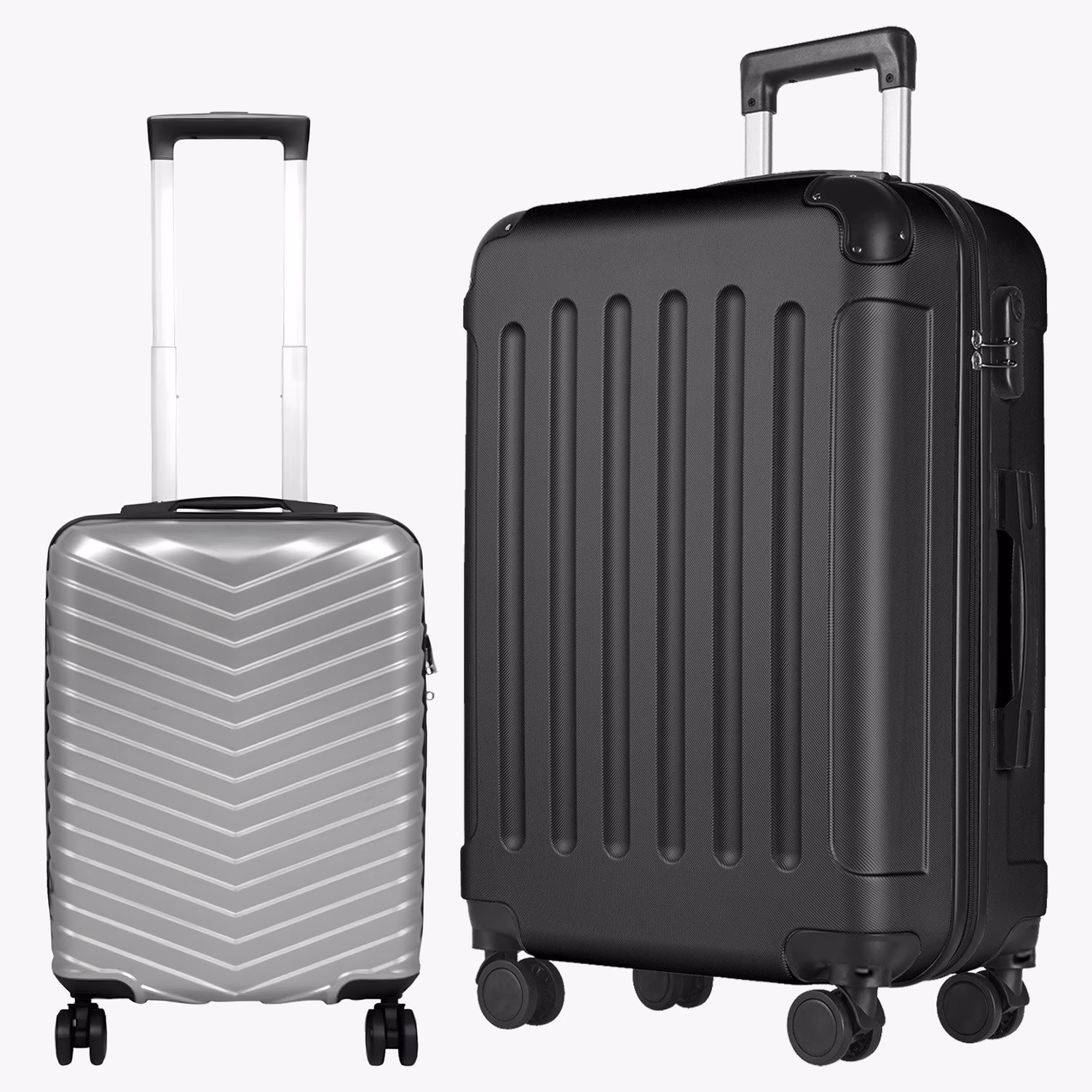 Комплект Чемоданов Dynamic S Mini Silver + Bruno XL Galactic Black