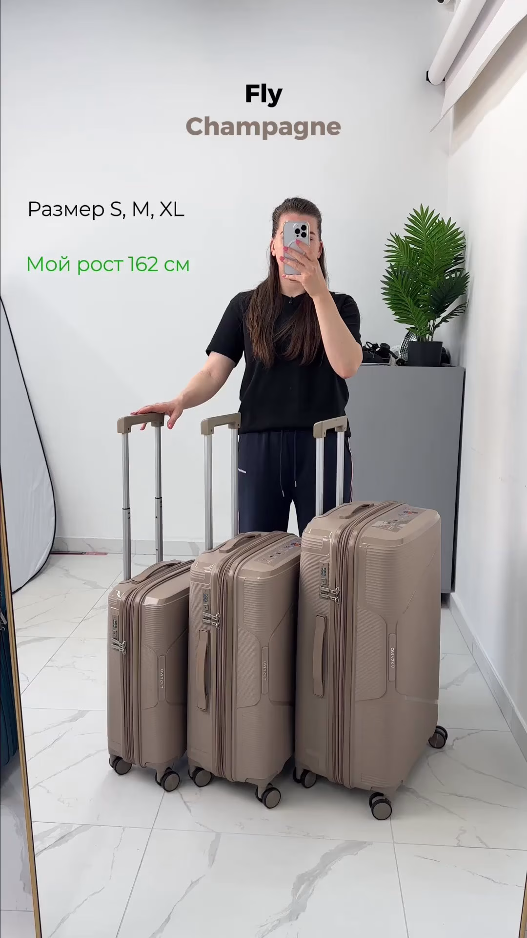 Set de Valize Fly S-XL Champagne Extensibil, Videoclipul produsului