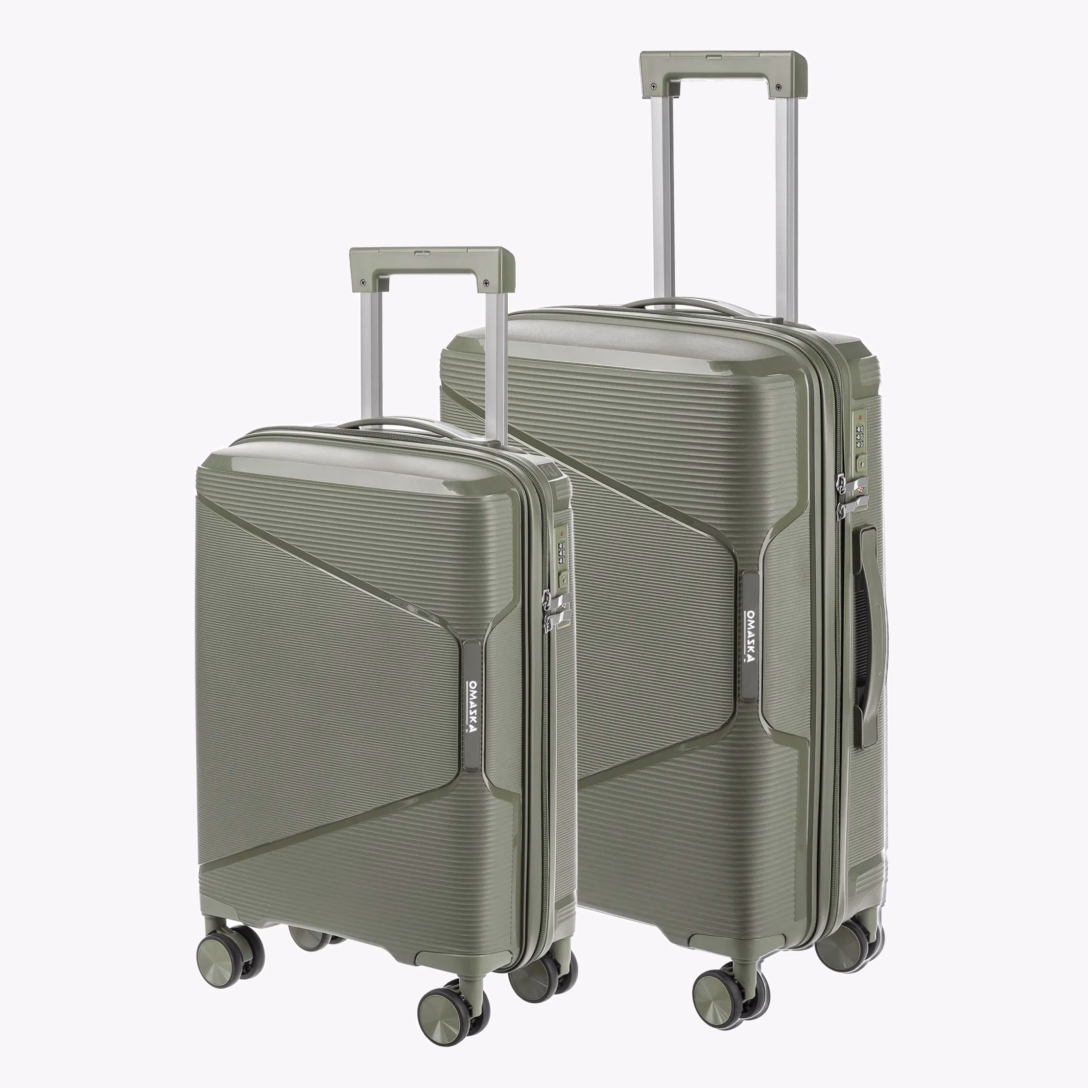 Комплект Чемоданов Fly S-M Olive Green с расширением
