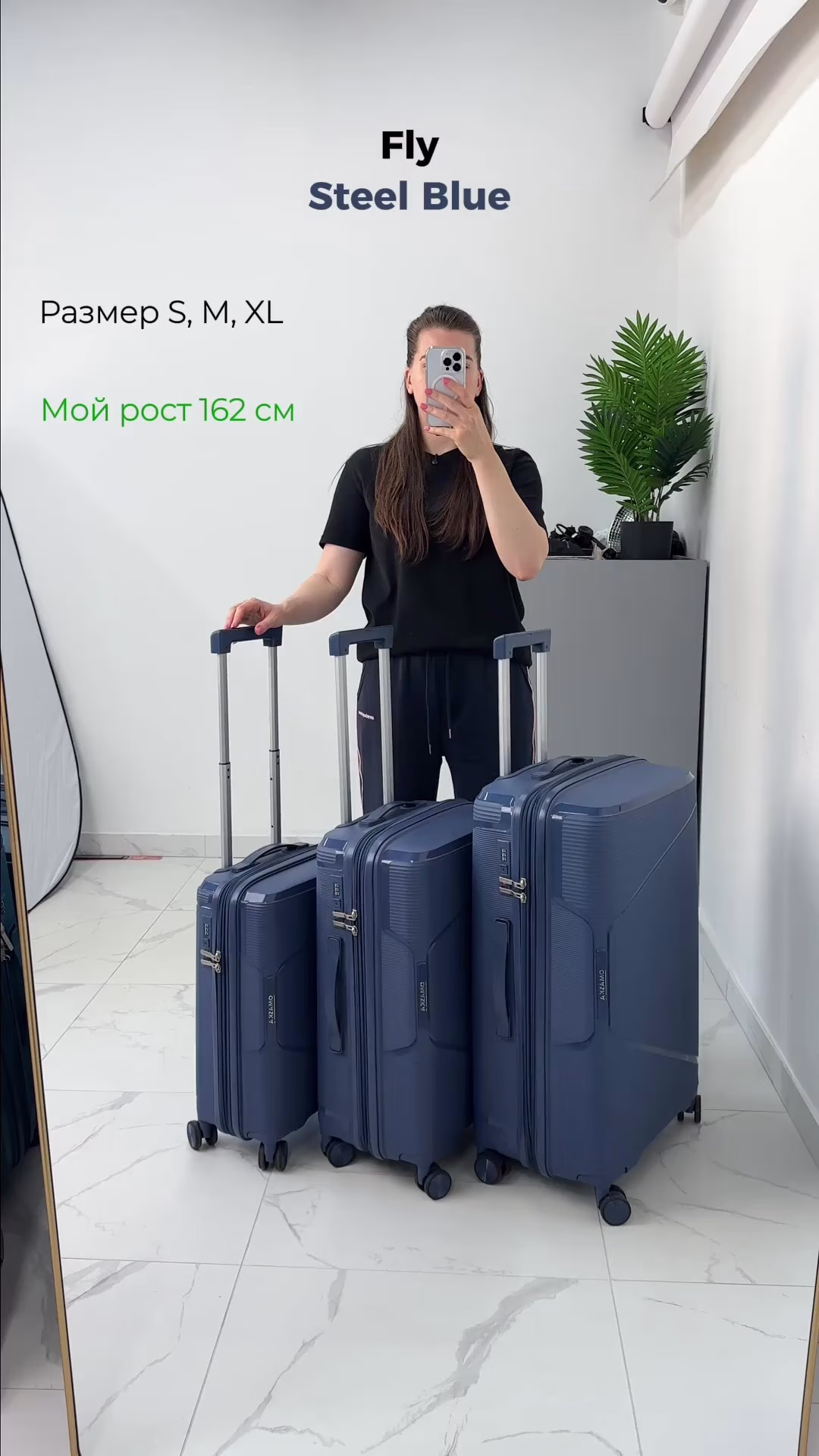 Set de Valize Fly S-M-XL Steel Blue Extensibil, Videoclipul produsului