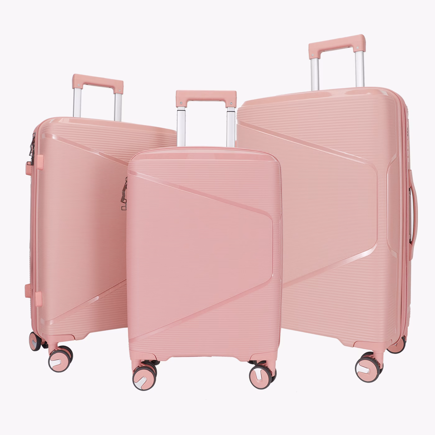 Комплект Чемоданов Fly S-M-XL Baby Pink Expandable