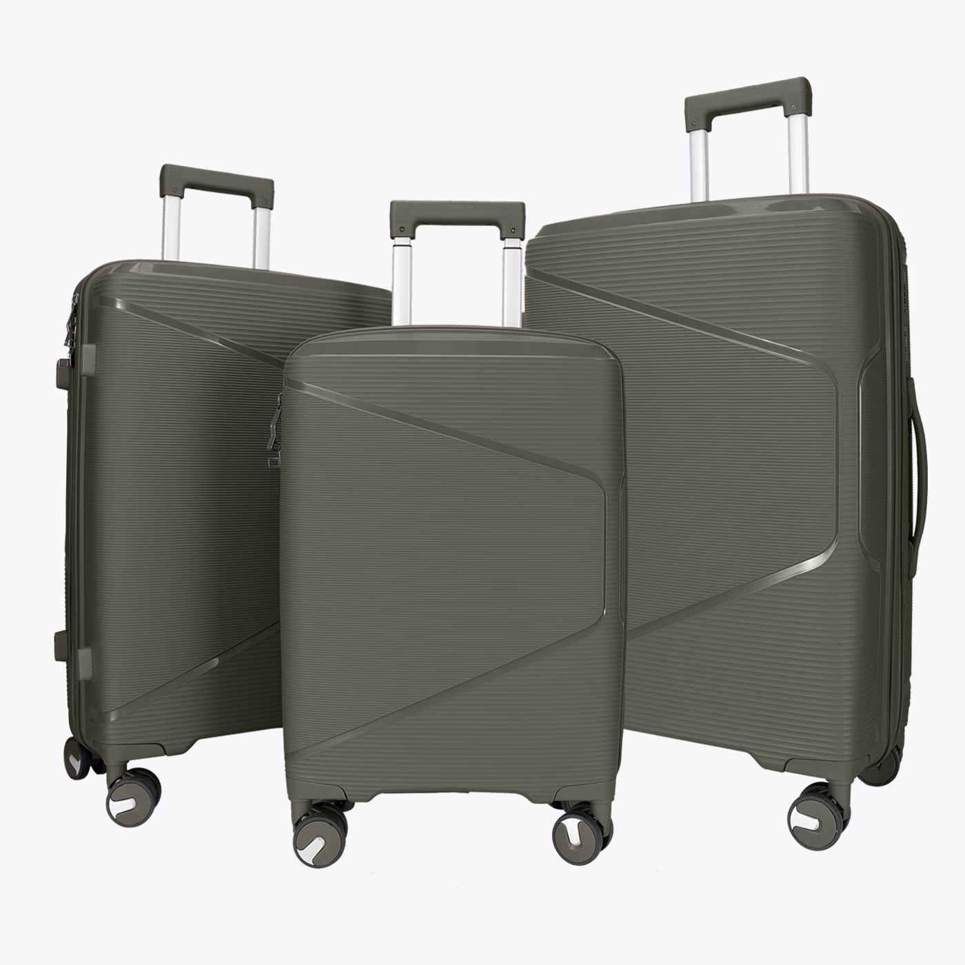 Комплект Чемоданов Fly S-M-XL Olive Green Expandable